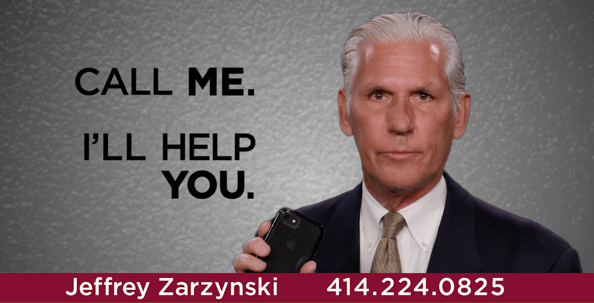 Attorney Jeffrey P. Zarzynski at his desk reviewing case files